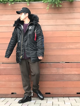 「STUDIOUS（ステュディオス）のアイテム（シューズ）」を使った、tds_abyさん（メンズ・170cm）の秋コーディネート