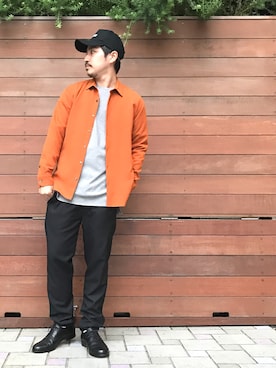 「STUDIOUS SELECT(STUDIOUS SELECT)」｜「アイテム（スラックス）」を使った、tds_abyさん（メンズ・170cm）の秋コーディネート