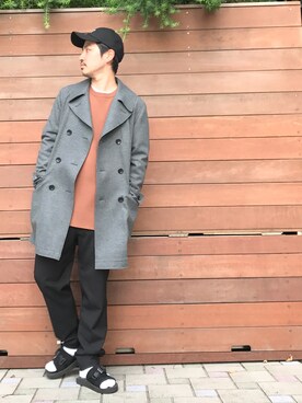 「STUDIOUS SELECT(STUDIOUS SELECT)」｜「アイテム（ピーコート）」を使った、tds_abyさん（メンズ・170cm）の秋コーディネート