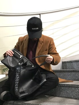 「STUDIOUS SELECT(STUDIOUS SELECT)」｜「アイテム（チェスターコート）」を使った、tds_abyさん（メンズ・170cm）の秋コーディネート