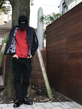 「アイテム（バングル/リストバンド）」を使った、tds_abyさん（メンズ・170cm）の秋コーディネート