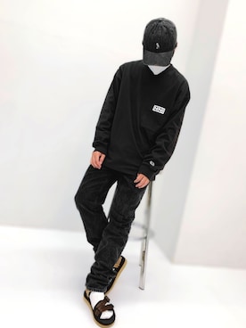 「くすみカラー」｜「アイテム（キャップ）」を使った、tds_abyさん（メンズ・170cm）の秋コーディネート