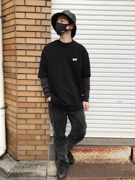 「アイテム（マスク）」を使った、tds_abyさん（メンズ・170cm）の冬コーディネート