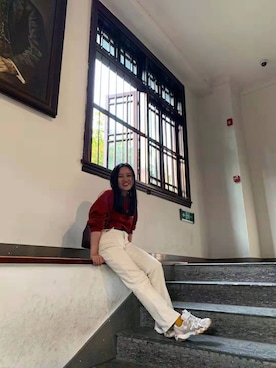 「PULL&BEAR（プルアンドベア）のアイテム（パーカー）」を使った、xiaweijingさん（レディース・160cm）の秋コーディネート