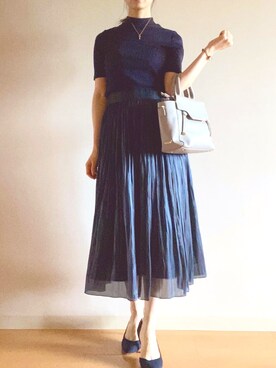 「ハイネックトップス」｜chihoさん（レディース・160cm）の夏コーディネート