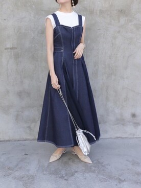 Randa ランダ の デニムロングワンピース ワンピース Wear