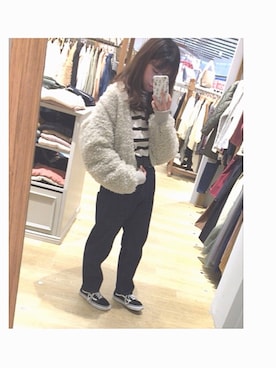 「お洒落さんと繋がりたい」｜「アイテム（ブルゾン）」を使った、ゆうさんさん（レディース・155cm）の秋コーディネート