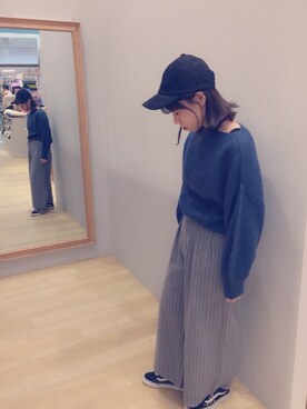 「アパレルスタッフ」｜「アイテム（キャップ）」を使った、ゆうさんさん（レディース・155cm）の冬コーディネート