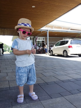 「READY MADES（レディーメイド）のアイテム」を使った、MAYさん（キッズ・90cm）の夏コーディネート