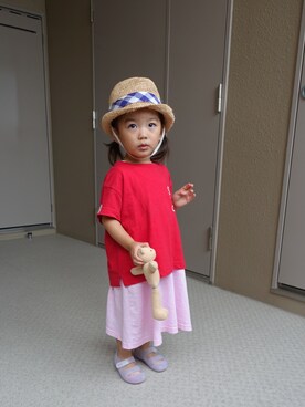 「READY MADES（レディーメイド）のアイテム」を使った、MAYさん（キッズ・90cm）の夏コーディネート