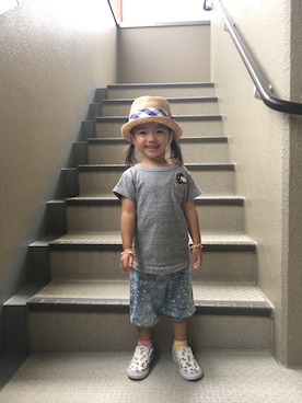 「READY MADES（レディーメイド）のアイテム」を使った、MAYさん（キッズ・90cm）の秋コーディネート