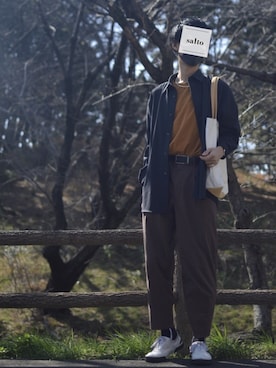 「AURALEE（オーラリー）のWOOL FULLING FLANNEL CLOTH SHIRTS（シャツ/ブラウス、グレー系）」を使った、saItoさん（メンズ・180cm）の春コーディネート