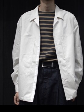 「UNIQLO（ユニクロ）のアイテム（シャツ/ブラウス、ホワイト系）」を使った、saItoさん（メンズ・180cm）の春コーディネート