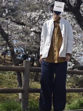 「フレンチカジュアル」｜「アイテム（デニムジャケット）」を使った、saItoさん（メンズ・180cm）の春コーディネート