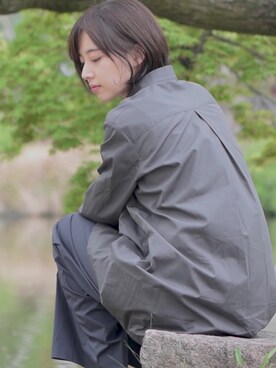 「UNIQLO（ユニクロ）のアイテム（シャツ/ブラウス、グリーン系）」を使った、saItoさん（メンズ・180cm）の春コーディネート
