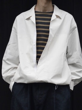 「UNIQLO（ユニクロ）のアイテム（シャツ/ブラウス、ホワイト系）」を使った、saItoさん（メンズ・180cm）の春コーディネート