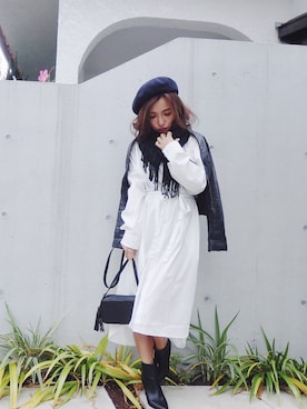 「osharewalker（オシャレウォーカー）のアイテム（ハンチング/ベレー帽）」を使った、atsukoさん（レディース・157cm）の冬コーディネート