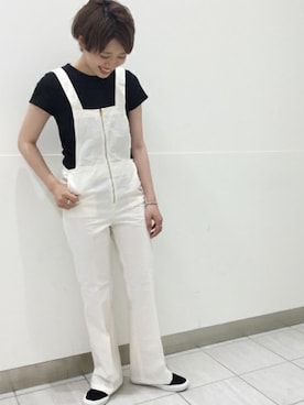 「relume」｜「アイテム（サロペット/オーバーオール）」を使った、JOURNAL STANDARD relume　EXPOCITY店さん（レディース・162cm）の夏コーディネート