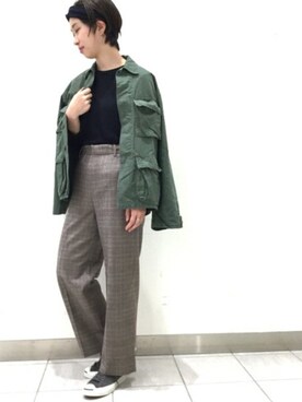 「ROTHCO（ロスコ）のアイテム（ブルゾン）」を使った、JOURNAL STANDARD relume　EXPOCITY店さん（レディース・162cm）の秋コーディネート