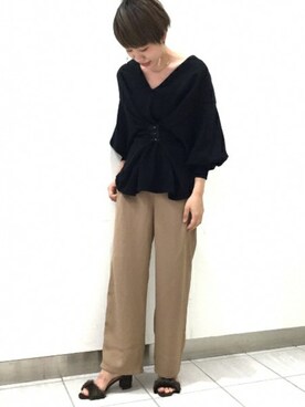 「ファーサンダル」｜JOURNAL STANDARD relume　EXPOCITY店さん（レディース・160cm）の秋コーディネート