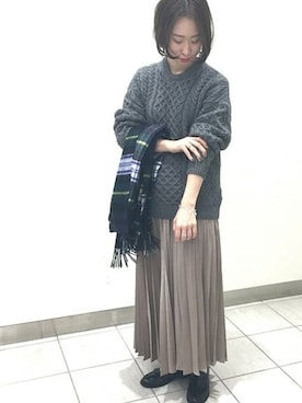 「アランニット」｜JOURNAL STANDARD relume　EXPOCITY店さん（レディース・162cm）の秋コーディネート