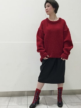 「wiffle（ウィッフル）のアイテム」を使った、JOURNAL STANDARD relume　EXPOCITY店さん（レディース・163cm）の冬コーディネート