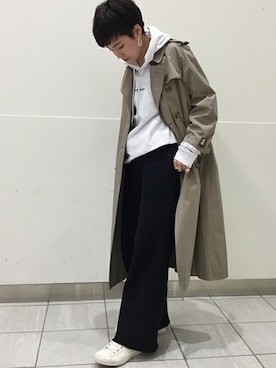 「JOURNAL STANDARD relume（ジャーナルスタンダード　レリューム）のアイテム（トレンチコート）」を使った、JOURNAL STANDARD relume　EXPOCITY店さん（レディース・156cm）の冬コーディネート