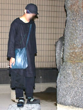 「ゆったりシルエット」｜「アイテム（キャップ）」を使った、こっささん（メンズ・173cm）の秋コーディネート