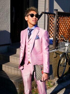 ネクタイを使った 大阪 の人気ファッションコーディネート 季節 12月 2月 Wear