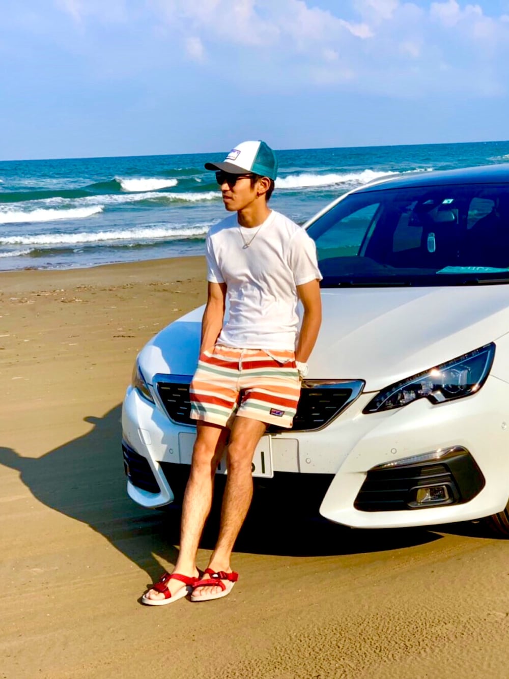 「サーフィン、夏、海、波乗り、おしゃれさんと繋がりたい」｜「patagoniaのアイテム（キャップ、その他）」を使った、Hiromuさん（メンズ・168cm）の秋コーディネートの1枚目の写真