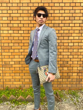 「アイテム（フォーマルスーツ/小物）」を使った、Hiromuさん（メンズ・168cm・20代）の冬コーディネート