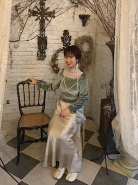 「ピスタチオ」｜「アイテム（その他トップス）」を使った、柴さん（レディース・158cm）の夏コーディネート