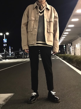 「レイヤードstyle」｜「アイテム（その他シューズ）」を使った、fuckyuu9さん（メンズ・173cm）の冬コーディネート