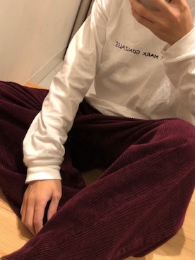 「アイテム（Tシャツ/カットソー）」を使った、Tのつく人さん（メンズ・164cm・10代）の秋コーディネート