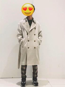 「SENSE OF PLACE by URBAN RESEARCH（センスオブプレイスバイアーバンリサーチ）のアイテム（トレンチコート）」を使った、Tのつく人さん（メンズ・164cm）の冬コーディネート