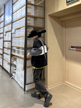 「MUJI」｜「アイテム（スタジャン）」を使った、_奈落迦さん（メンズ・173cm）の秋コーディネート