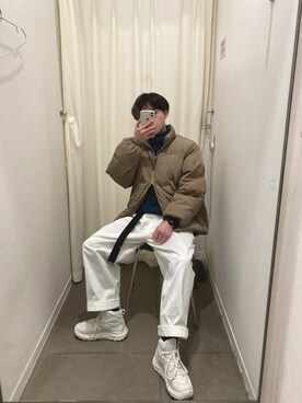 「日系极简」｜「アイテム（その他シューズ）」を使った、_奈落迦さん（メンズ・173cm）の冬コーディネート