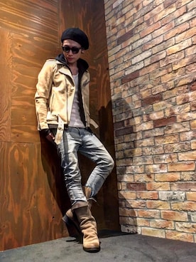 kazu.rock.001さん（メンズ・172cm）の冬コーディネート