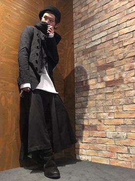 「NO ID.（ノーアイディ）のアイテム（その他アウター）」を使った、kazu.rock.001さん（メンズ・172cm）の冬コーディネート