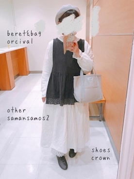 「orcival」｜「アイテム（ハンチング/ベレー帽）」を使った、haru061623さん（レディース・154cm）の春コーディネート