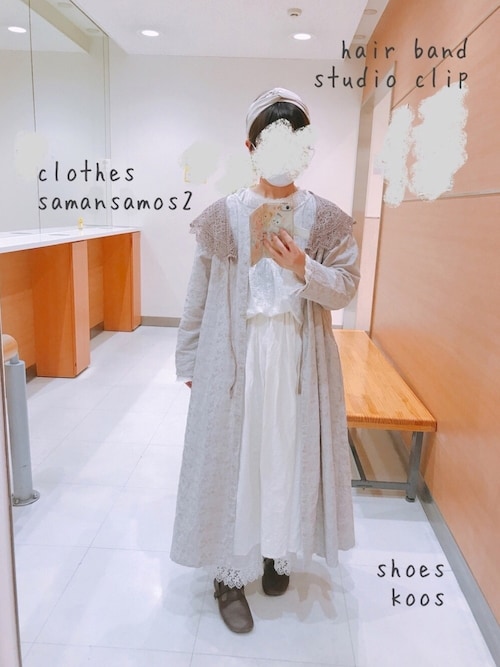 サマンサモスモス【オーガニックコットン】チュール刺繍切替ワンピース Samansa Mos2（サマンサ モスモス）の「【オーガニックコットン