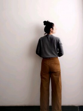 「UNIQUE（ユニーク）のアイテム（パンツ）」を使った、Brownies布朗尼さん（レディース・165cm）の秋コーディネート