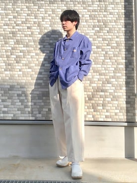 「Vincent et Mireille（バンソンエミレイユ）のアイテム」を使った、yumitatekeitaさん（メンズ・166cm）の春コーディネート