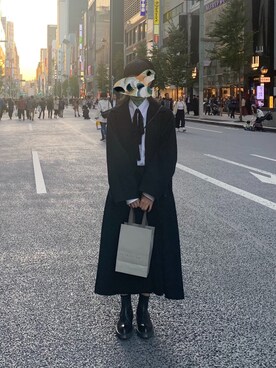 「Yohji Yamamoto（ヨウジヤマモト）のアイテム（その他アウター）」を使った、65さん（レディース・166cm）の秋コーディネート