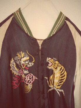 「vintage style」｜「アイテム（スタジャン）」を使った、雪意さん（メンズ・168cm）の冬コーディネート