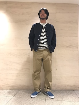 「orcival」｜「アイテム（スリッポン）」を使った、satoさん（メンズ・175cm）の秋コーディネート