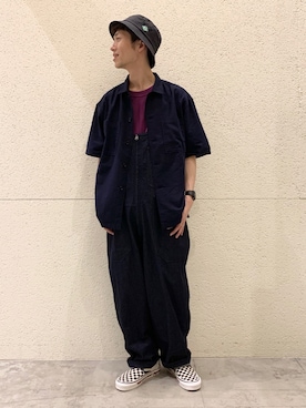 「ニコアンド」｜「アイテム（スリッポン）」を使った、中村/niko and ... mozoさん（メンズ・170cm）の夏コーディネート