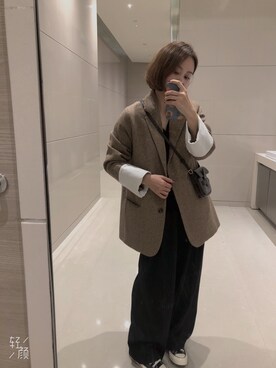 「NO NAME（ノーネーム）のアイテム（ジャケット/アウター）」を使った、etaaaさん（レディース・165cm）の春コーディネート
