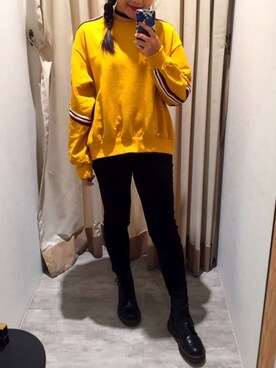 「UNIQLO（ユニクロ）のアイテム（その他パンツ、ブラック系）」を使った、Lauraさん（レディース）の冬コーディネート