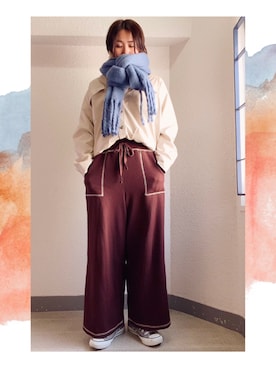 大月 梓さん（レディース・164cm）の冬コーディネート